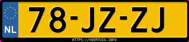 Kenteken afbeelding van 78JZZJ, blauwe Opel Corsa C Z1.2xe