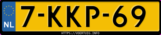 Kenteken afbeelding van 7KKP69, grijze Opel Astra Notchback