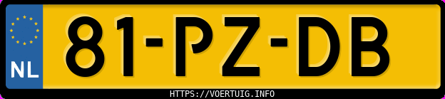 Kenteken afbeelding van 81PZDB, zwarte Opel Tigra Twintop Z14xep