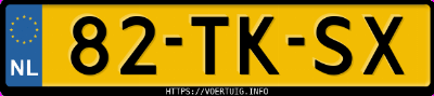 Kenteken afbeelding van 82TKSX, grijze Opel T98 Monocab