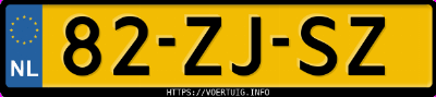 Kenteken afbeelding van 82ZJSZ, grijze Opel Corsa