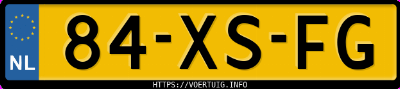 Kenteken afbeelding van 84XSFG, zwarte Opel Corsa