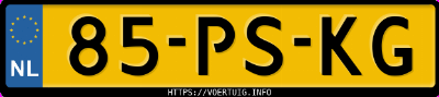Kenteken afbeelding van 85PSKG, grijze Opel Astra Station Wagon
