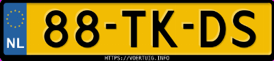 Kenteken afbeelding van 88TKDS, zwarte Opel Astra Twin Top