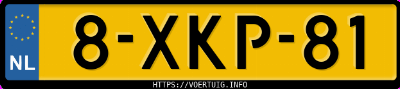 Kenteken afbeelding van 8XKP81, grijze Opel Movano