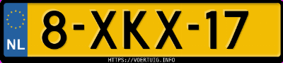 Kenteken afbeelding van 8XKX17, grijze Opel Corsa