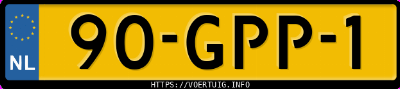 Kenteken afbeelding van 90GPP1, grijze Opel Astra Station Wagon