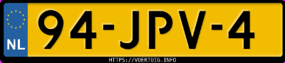 Kenteken afbeelding van 94JPV4, grijze Opel Tigra