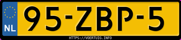 Kenteken afbeelding van 95ZBP5, zwarte Opel Corsa