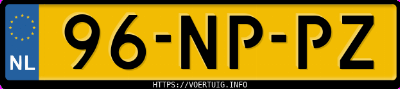 Kenteken afbeelding van 96NPPZ, blauwe Opel Agila 10