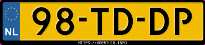 Kenteken afbeelding van 98TDDP, zwarte Opel Zafira
