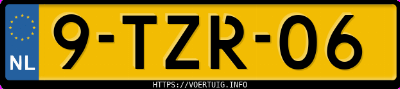 Kenteken afbeelding van 9TZR06, grijze Opel Astra Notchback J 14net Nb