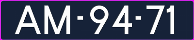 Kenteken afbeelding van AM9471, beige Opel Olympia Rekord
