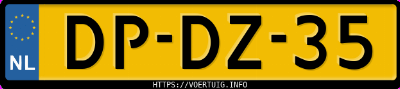 Kenteken afbeelding van DPDZ35, blauwe Opel Calibra C2.0ne U9