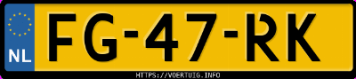Kenteken afbeelding van FG47RK, blauwe Opel Kadett