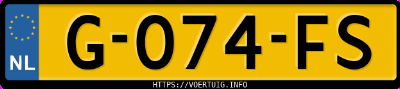 Kenteken afbeelding van G074FS, grijze Opel Karl Rocks / Viva D10xe