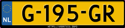 Kenteken afbeelding van G195GR, zwarte Opel Adam