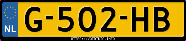 Kenteken afbeelding van G502HB, zwarte Opel Karl / Viva D10xe