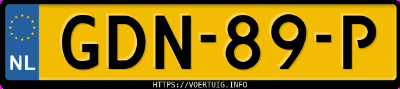 Kenteken afbeelding van GDN89P, witte Opel Movano 2.2dti Euro3 3.3t L2h2