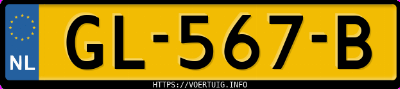 Kenteken afbeelding van GL567B, grijze Opel Corsa