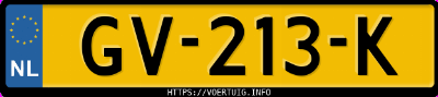 Kenteken afbeelding van GV213K, grijze Opel Zafira Tourer C 14net
