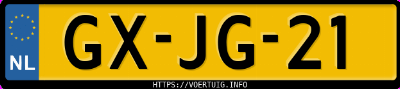 Kenteken afbeelding van GXJG21, grijze Opel Vectra C1.8nz Aut. E2