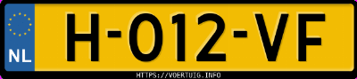 Kenteken afbeelding van H012VF, blauwe Opel ASTRA+