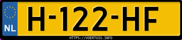Kenteken afbeelding van H122HF, zwarte Opel Grandland X