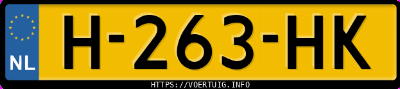 Kenteken afbeelding van H263HK, blauwe Opel CORSA-E Corsa E B14xel
