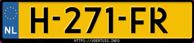 Kenteken afbeelding van H271FR, grijze Opel Grandland X