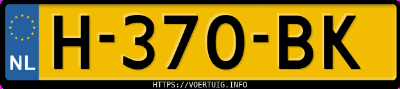 Kenteken afbeelding van H370BK, zwarte Opel Grandland X 12xht
