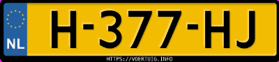 Kenteken afbeelding van H377HJ, witte Opel Corsa F F12xel