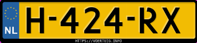 Kenteken afbeelding van H424RX, zwarte Opel Astra Sports Tourer K 15dvc