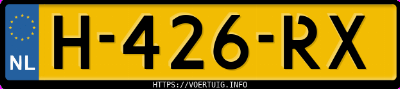 Kenteken afbeelding van H426RX, grijze Opel Astra Sports Tourer K 15dvc