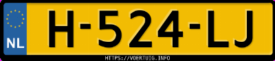 Kenteken afbeelding van H524LJ, grijze Opel AMPERA-E