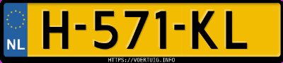 Kenteken afbeelding van H571KL, grijze Opel Grandland X 12xht