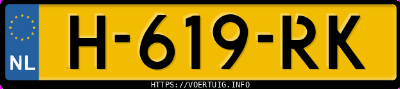 Kenteken afbeelding van H619RK, grijze Opel Corsa F F12xel