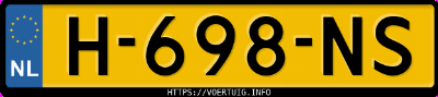 Kenteken afbeelding van H698NS, grijze Opel AMPERA-E