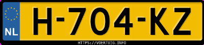 Kenteken afbeelding van H704KZ, oranje Opel Corsa Corsa-E