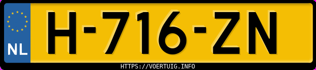 Kenteken afbeelding van H716ZN, grijze Opel Zafira