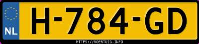 Kenteken afbeelding van H784GD, zwarte Opel Grandland X 12xht