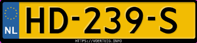 Kenteken afbeelding van HD239S, zwarte Opel Astra Sports Tourer