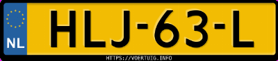Kenteken afbeelding van HLJ63L, grijze Opel Frontera Electric