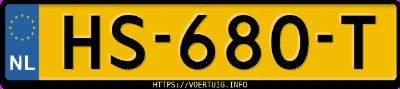 Kenteken afbeelding van HS680T, witte Opel Mokka Mokka-X D14net
