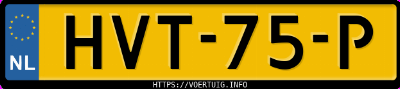 Kenteken afbeelding van HVT75P, zwarte Opel Corsa F F12xel
