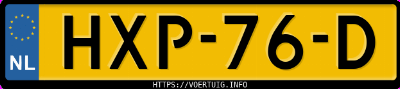Kenteken afbeelding van HXP76D, witte Opel Mokka F 12