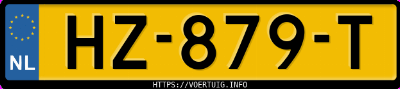 Kenteken afbeelding van HZ879T, zwarte Opel Karl / Viva 10xe