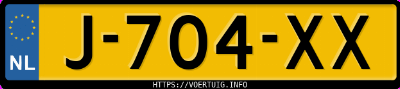 Kenteken afbeelding van J704XX, witte Opel Astra