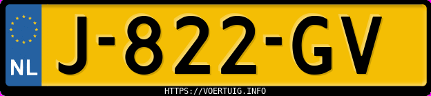 Kenteken afbeelding van J822GV, oranje Opel Corsa