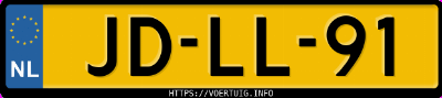 Kenteken afbeelding van JDLL91, blauwe Opel Calibra C2.5xe E2